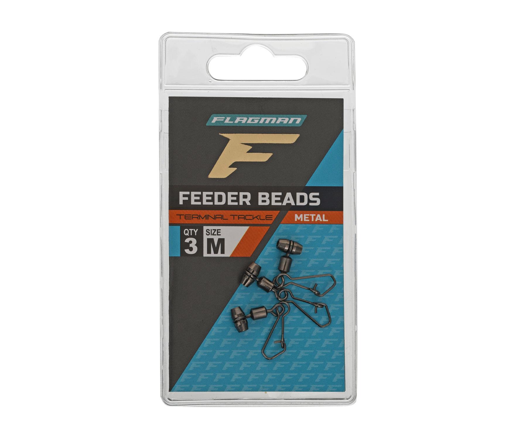 Flagman Feeder Metal Beads M 3szt. łącznik z agrafką