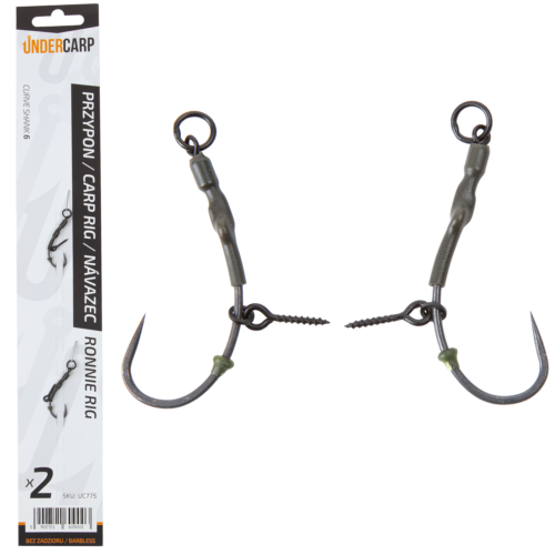 UnderCarp Ronnie Rig Barbless 6 przypon karpiowy
