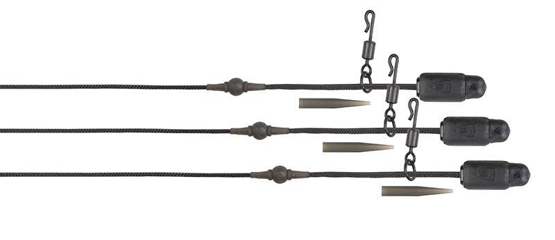 Fox Edges Naturals Heli-Clip Rigs 50lb Leadcore 3pcs