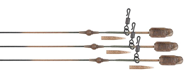 Fox Edges Camo Heli-Clip Rigs 50lb Leadcore 3pcs