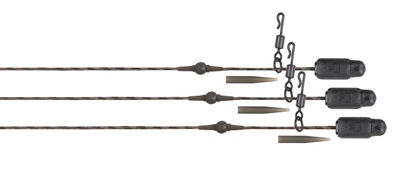 Fox Edges Naturals Heli-Clip Rigs 50lb Copper Core 3pcs