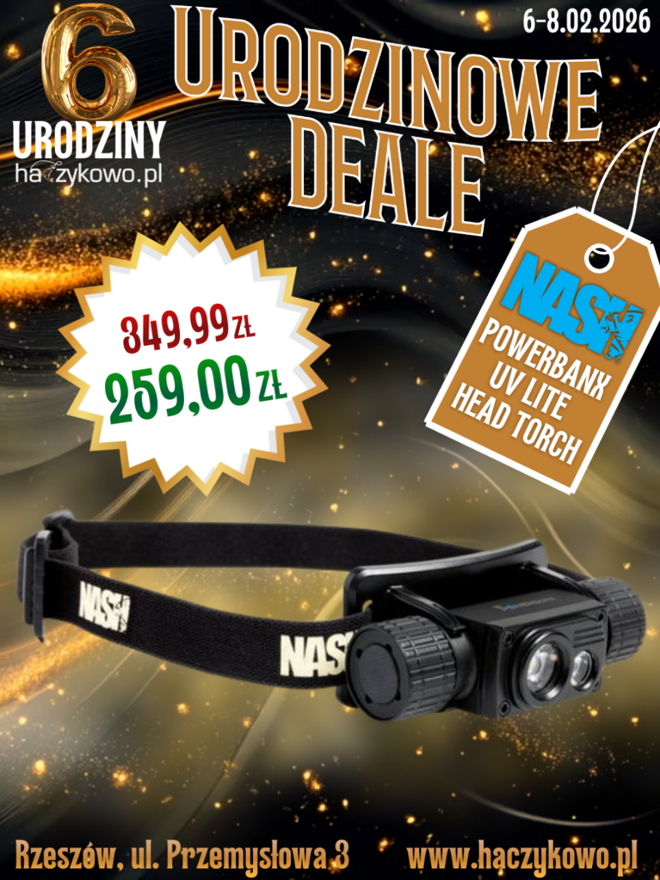 Nash Powerbanx UV Lite Head Torch Latarka czołówka