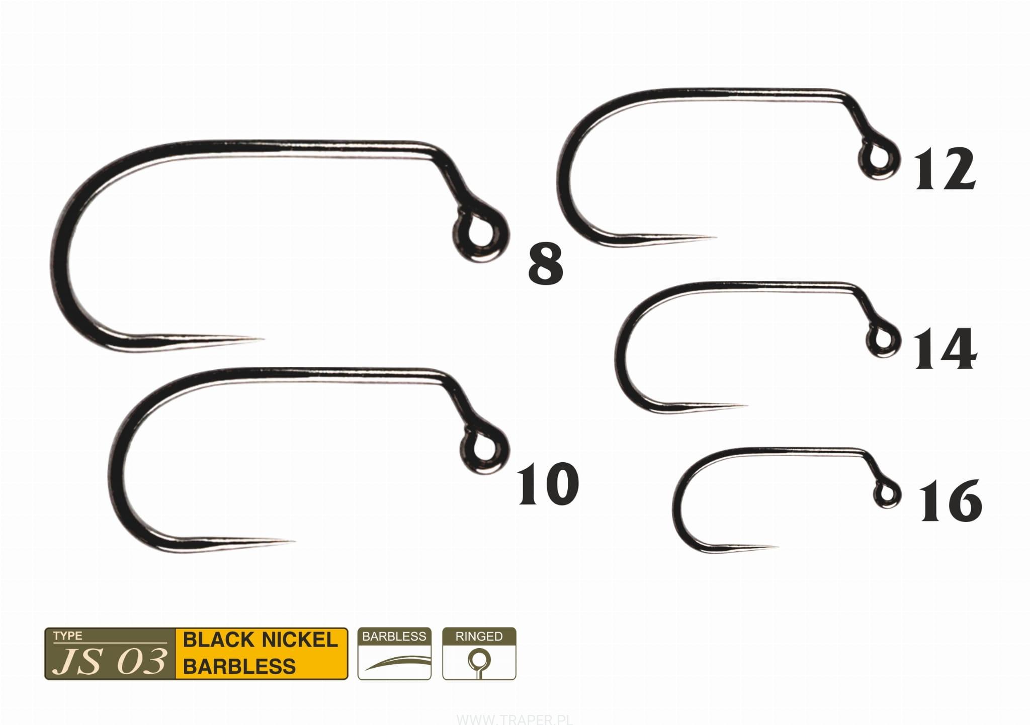 Traper JS03 r.10 25szt. hak muchowy