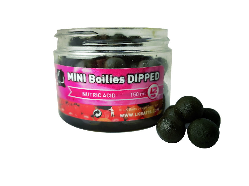 LK Baits MINI BOILIES IN DIP 12mm 150ml Nutric Aci