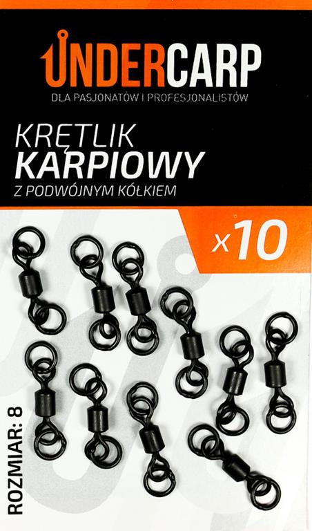 UnderCarp Krętlik karpiowy z podwójnym kółkiem r. 8